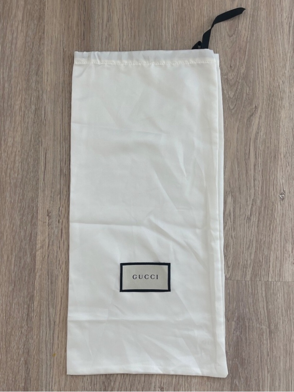 Gucci Satin Dust Cover Bag 17x8 Dust Bag Shoes Purse Bag Ivory Cream